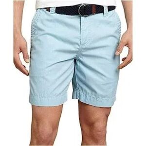 Tommy Hilfiger | Flat Front Classic Fit 9” Inseam 5-Pocket Cotton Shorts, Blue